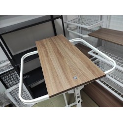 Стійка для одягу L0.6хH1.4 двостороння з полицею (біла)